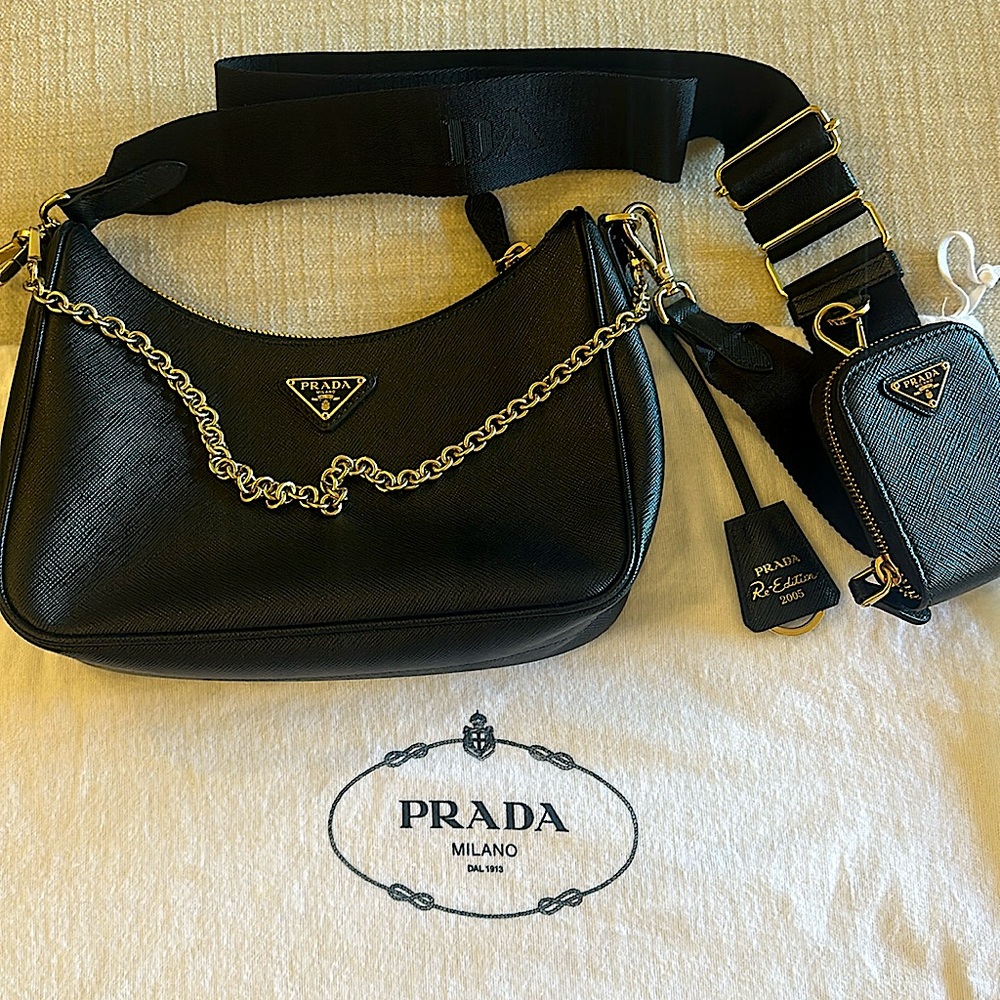 Prada 2005 Re-Edition Saffiano Leather Handbag